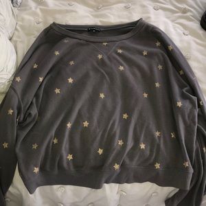 Cropped Oversized Star Sweater